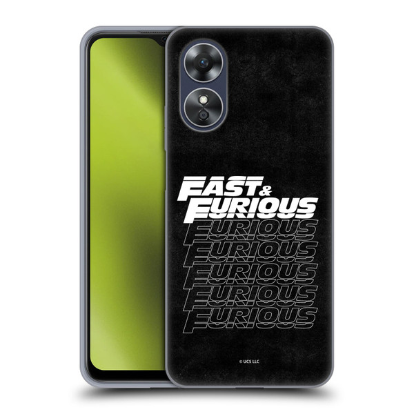 Fast & Furious Franchise Logo Art Black Text Soft Gel Case for OPPO A17