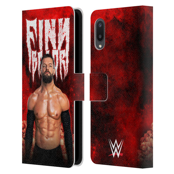 WWE Finn Balor Portrait Leather Book Wallet Case Cover For Samsung Galaxy A02/M02 (2021)