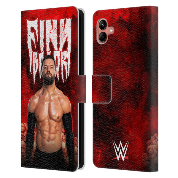 WWE Finn Balor Portrait Leather Book Wallet Case Cover For Samsung Galaxy A04 (2022)