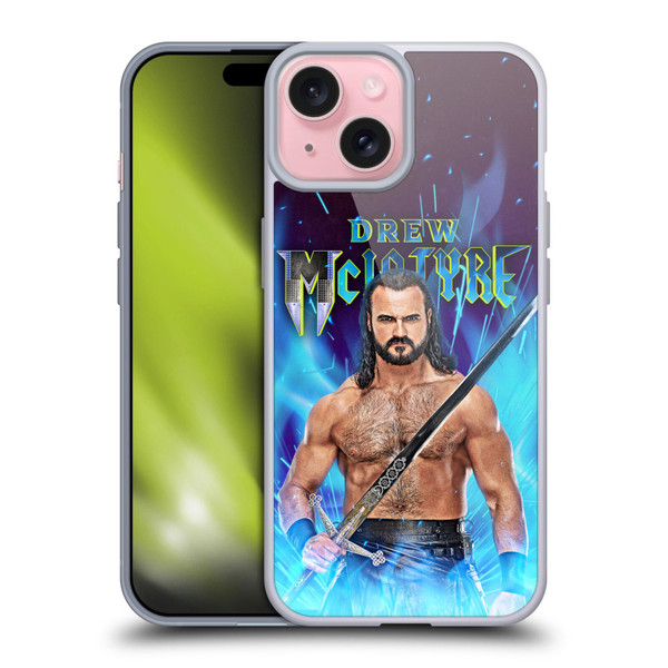 WWE Drew McIntyre Scottish Warrior Soft Gel Case for Apple iPhone 15