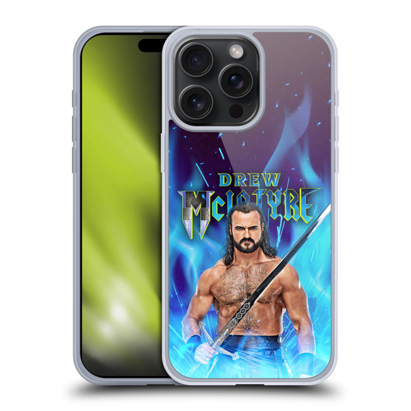 WWE Drew McIntyre Scottish Warrior Soft Gel Case for Apple iPhone 15 Pro Max