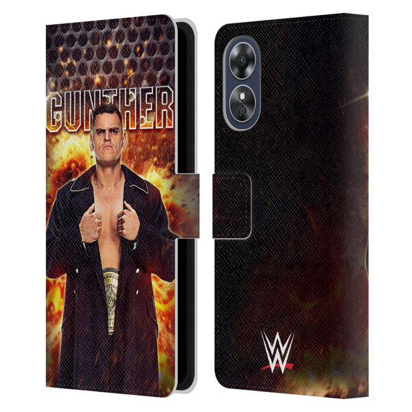 WWE Gunther Portrait Leather Book Wallet Case Cover For OPPO A17