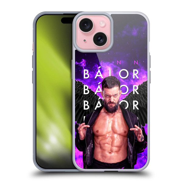WWE Finn Balor Portrait Soft Gel Case for Apple iPhone 15