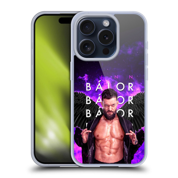 WWE Finn Balor Portrait Soft Gel Case for Apple iPhone 15 Pro