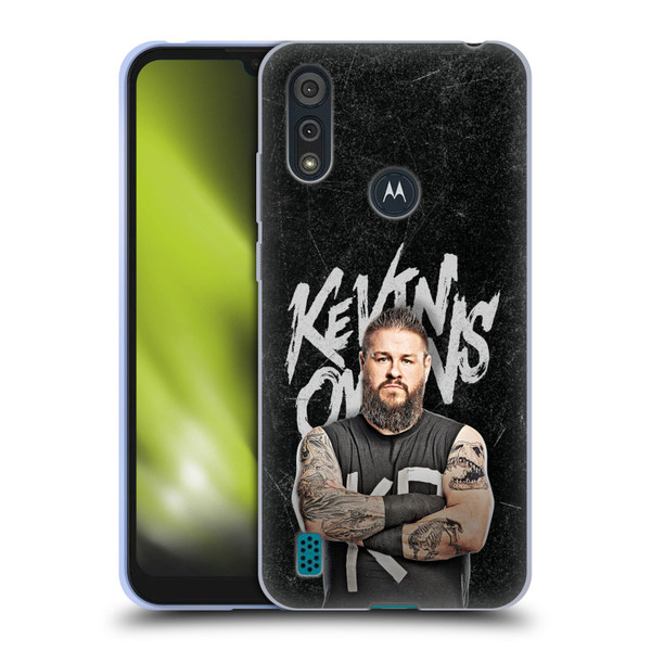 WWE Kevin Owens Portrait Soft Gel Case for Motorola Moto E6s (2020)