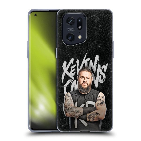 WWE Kevin Owens Portrait Soft Gel Case for OPPO Find X5 Pro