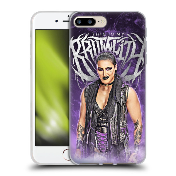 WWE Rhea Ripley This Is My Brutality Soft Gel Case for Apple iPhone 7 Plus / iPhone 8 Plus