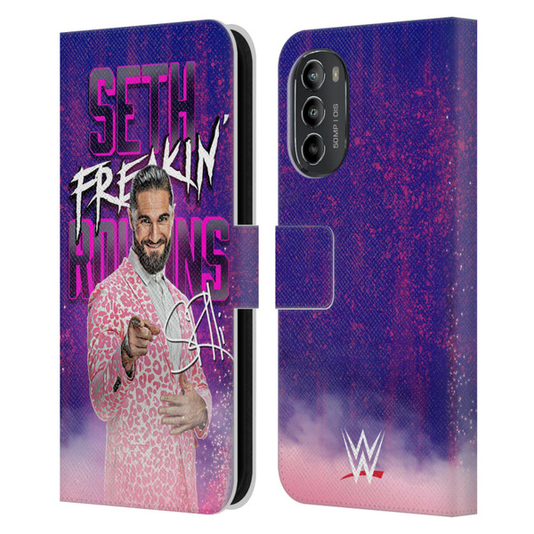 WWE Seth Rollins Seth Freakin' Rollins Leather Book Wallet Case Cover For Motorola Moto G82 5G
