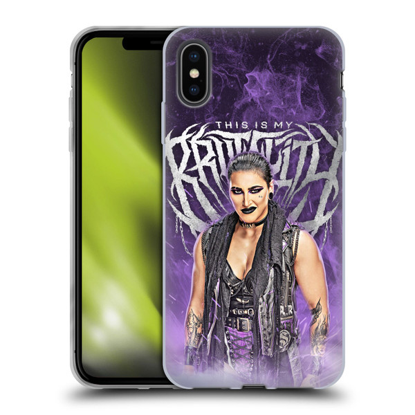 WWE Rhea Ripley This Is My Brutality Soft Gel Case for Apple iPhone XS Max