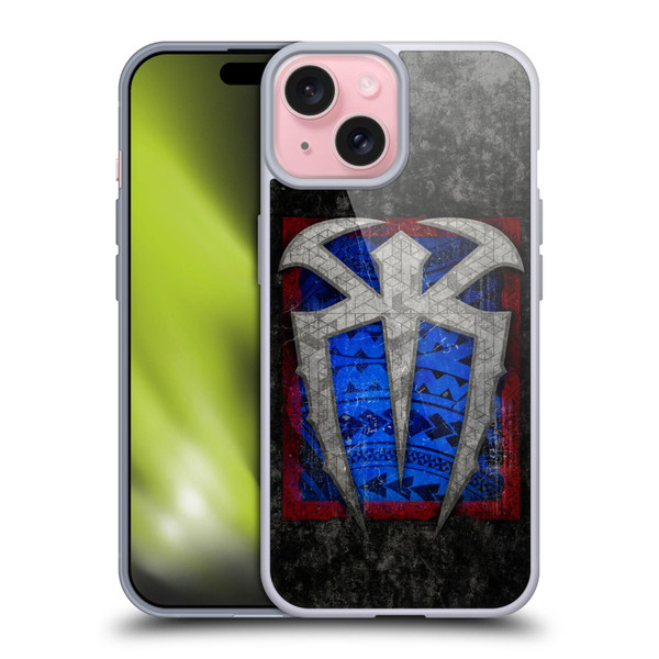 WWE Roman Reigns Distressed Logo Soft Gel Case for Apple iPhone 15 & MagSafe