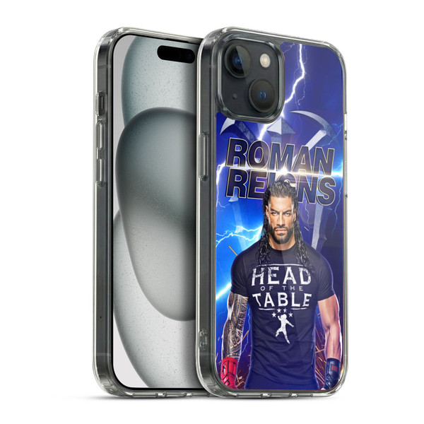 WWE Roman Reigns Lightning Soft Gel Case for Apple iPhone 15 Plus & MagSafe