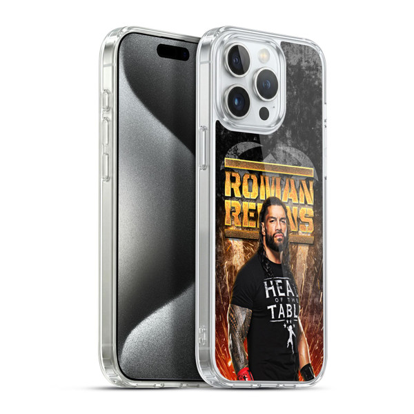WWE Roman Reigns Grunge Soft Gel Case for Apple iPhone 15 Pro Max & MagSafe