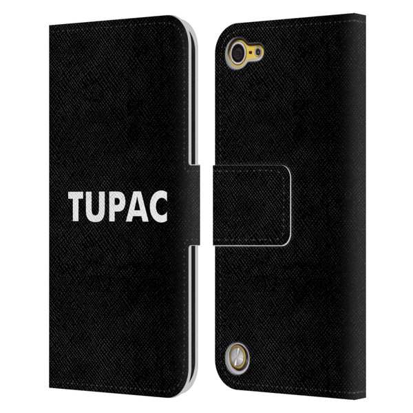 Tupac Shakur Logos Sans Serif Leather Book Wallet Case Cover For Apple iPod Touch 5G 5th Gen