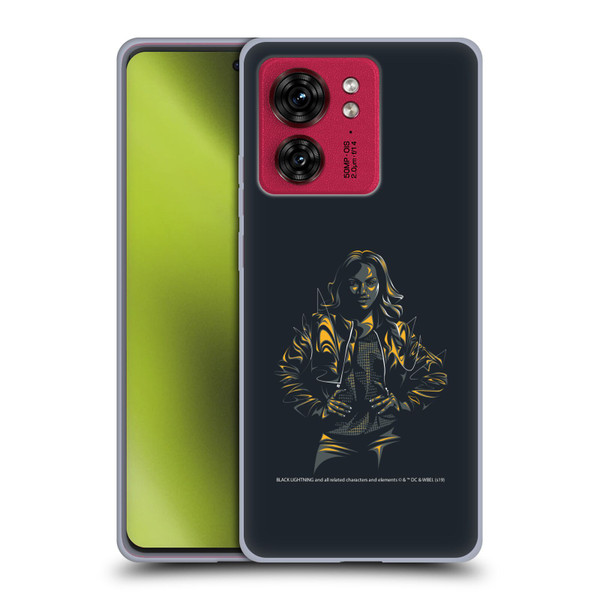 Black Lightning Key Art Jennifer Pierce Soft Gel Case for Motorola Moto Edge 40