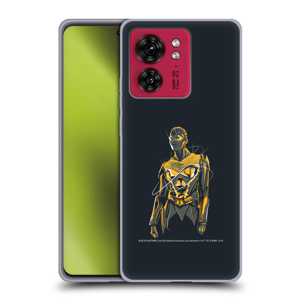 Black Lightning Key Art Thunder Soft Gel Case for Motorola Moto Edge 40