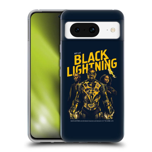 Black Lightning Key Art Get Lit Soft Gel Case for Google Pixel 8