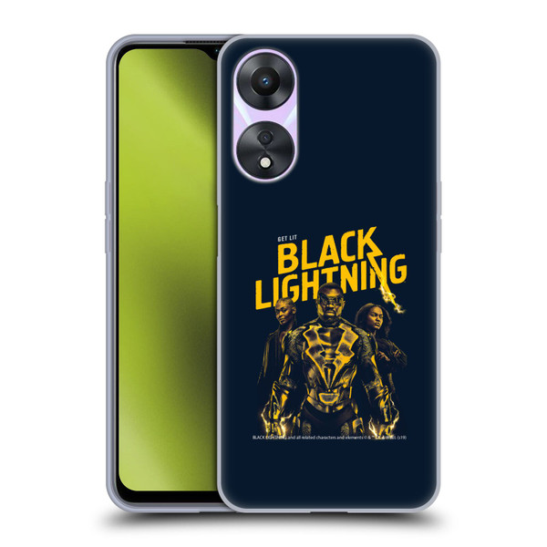 Black Lightning Key Art Get Lit Soft Gel Case for OPPO A78 5G