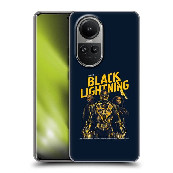 Black Lightning Key Art Get Lit Soft Gel Case for OPPO Reno10 5G / Reno10 Pro 5G