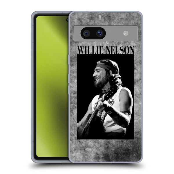 Willie Nelson Grunge Black And White Soft Gel Case for Google Pixel 7a