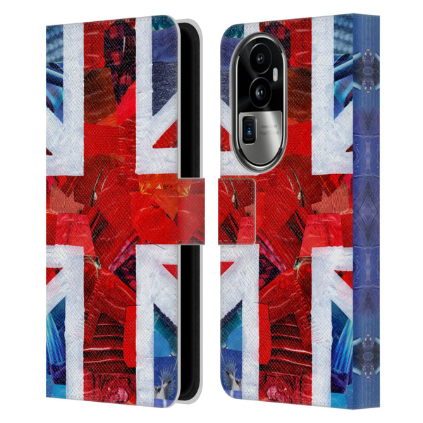 Artpoptart Flags Union Jack Leather Book Wallet Case Cover For OPPO Reno10 Pro+