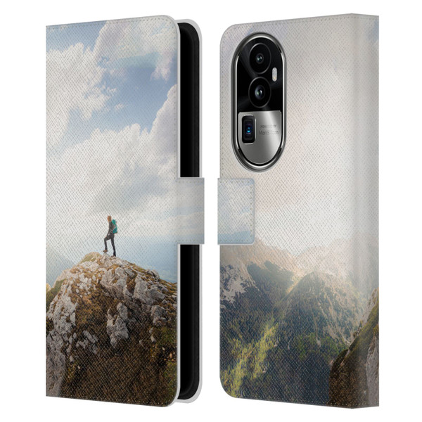 Patrik Lovrin Wanderlust Mountain Wanderer Leather Book Wallet Case Cover For OPPO Reno10 Pro+