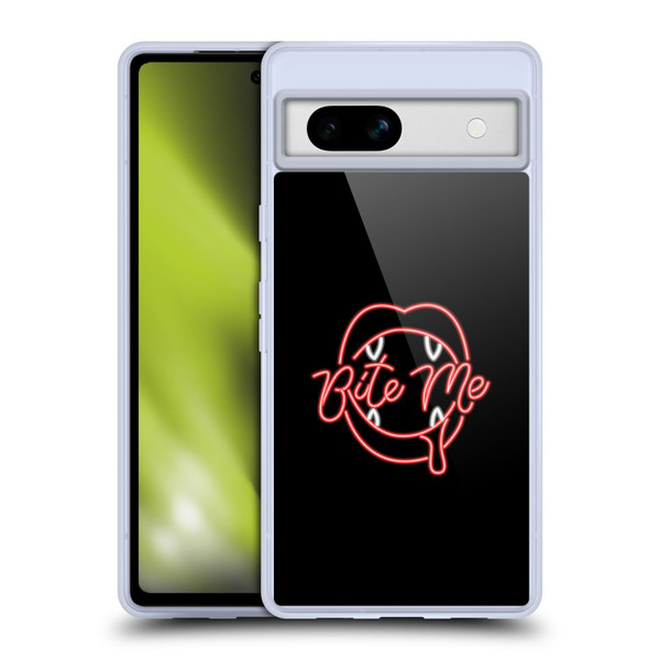 Bebe Rexha Key Art Neon Bite Me Soft Gel Case for Google Pixel 7a