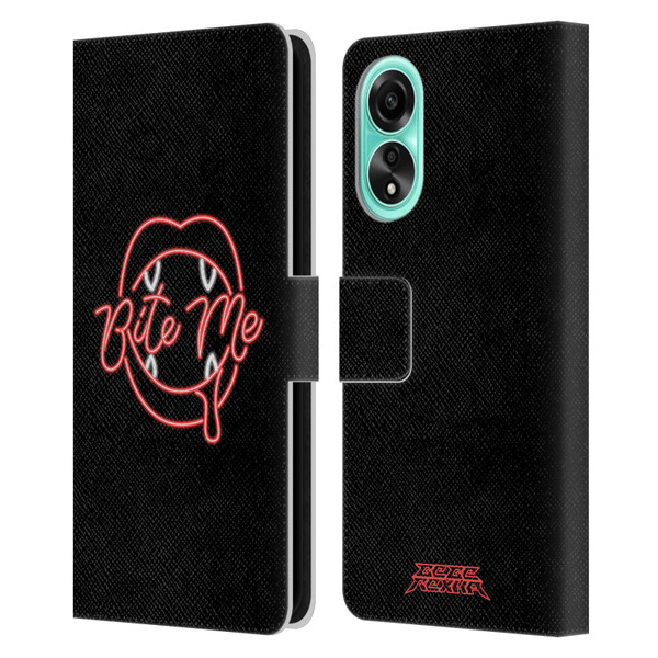Bebe Rexha Key Art Neon Bite Me Leather Book Wallet Case Cover For OPPO A78 4G