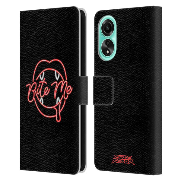 Bebe Rexha Key Art Neon Bite Me Leather Book Wallet Case Cover For OPPO A78 5G