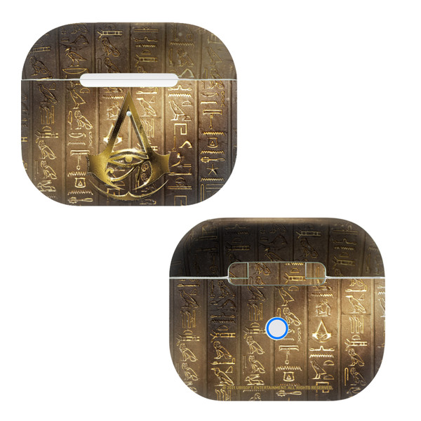 Assassin's Creed Origins Graphics Logo 3D Heiroglyphics Vinyl Sticker Skin Decal Cover for Apple AirPods 3 3rd Gen Charging Case