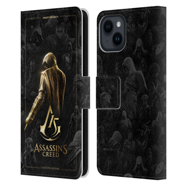 Assassin's Creed 15th Anniversary Graphics Key Art Leather Book Wallet Case Cover For Apple iPhone 15
