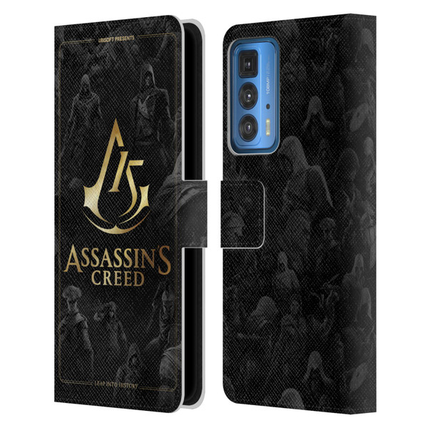 Assassin's Creed 15th Anniversary Graphics Crest Key Art Leather Book Wallet Case Cover For Motorola Edge 20 Pro