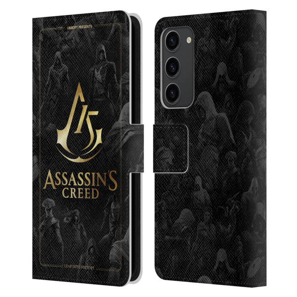 Assassin's Creed 15th Anniversary Graphics Crest Key Art Leather Book Wallet Case Cover For Samsung Galaxy S23+ 5G