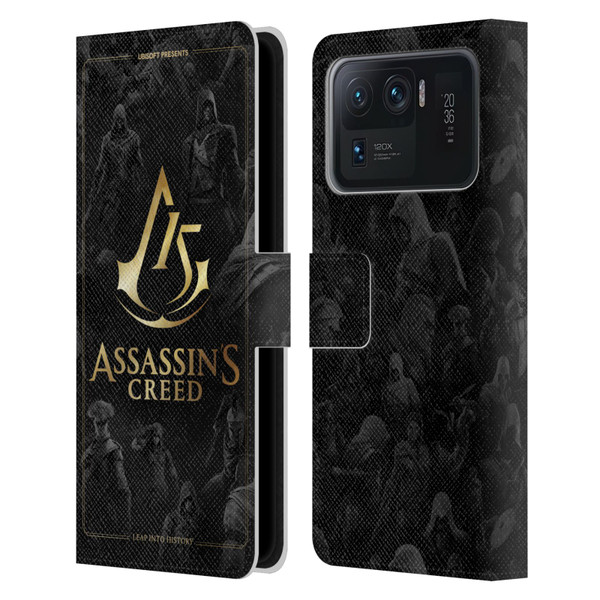 Assassin's Creed 15th Anniversary Graphics Crest Key Art Leather Book Wallet Case Cover For Xiaomi Mi 11 Ultra