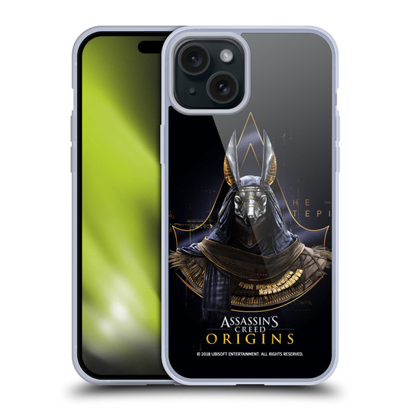 Assassin's Creed Origins Character Art Hetepi Soft Gel Case for Apple iPhone 15 Plus