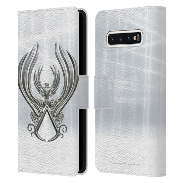 Assassin's Creed Brotherhood Logo Main Leather Book Wallet Case Cover For Samsung Galaxy S10