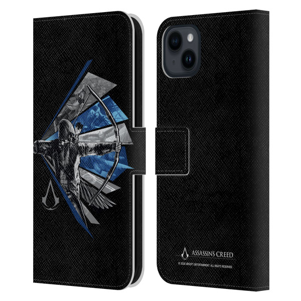 Assassin's Creed Legacy Character Artwork Bow Leather Book Wallet Case Cover For Apple iPhone 15 Plus