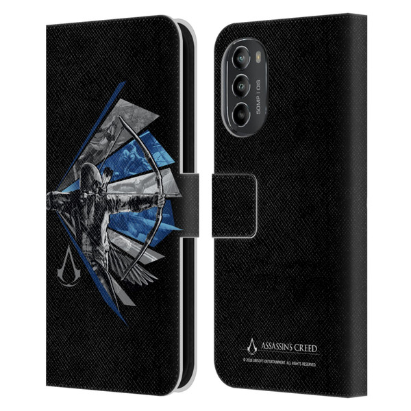 Assassin's Creed Legacy Character Artwork Bow Leather Book Wallet Case Cover For Motorola Moto G82 5G