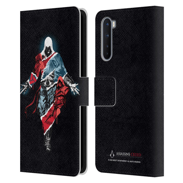 Assassin's Creed Legacy Character Artwork Double Exposure Leather Book Wallet Case Cover For OnePlus Nord 5G