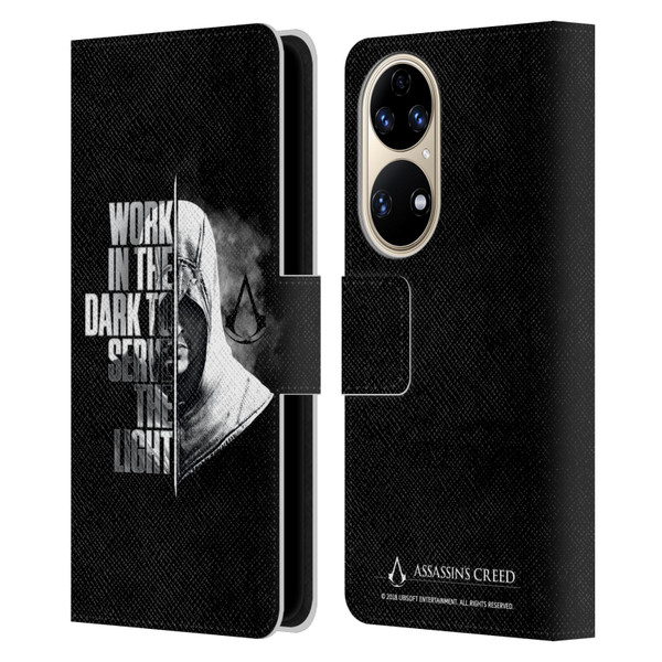 Assassin's Creed Legacy Typography Half Leather Book Wallet Case Cover For Huawei P50