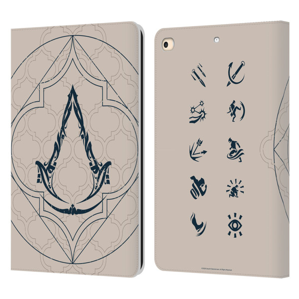 Assassin's Creed Mirage Graphics Crest Leather Book Wallet Case Cover For Apple iPad 9.7 2017 / iPad 9.7 2018