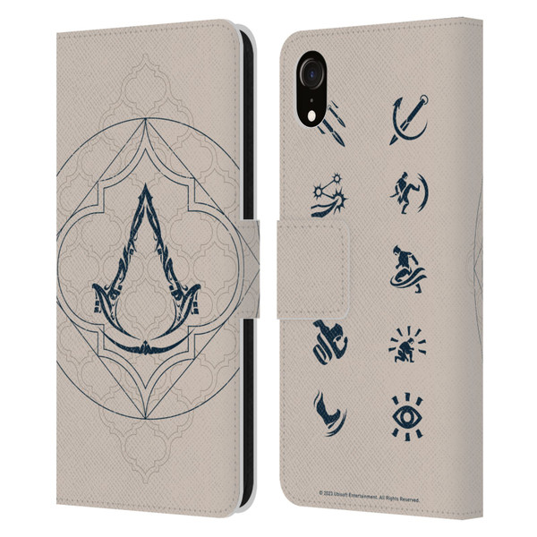 Assassin's Creed Mirage Graphics Crest Leather Book Wallet Case Cover For Apple iPhone XR