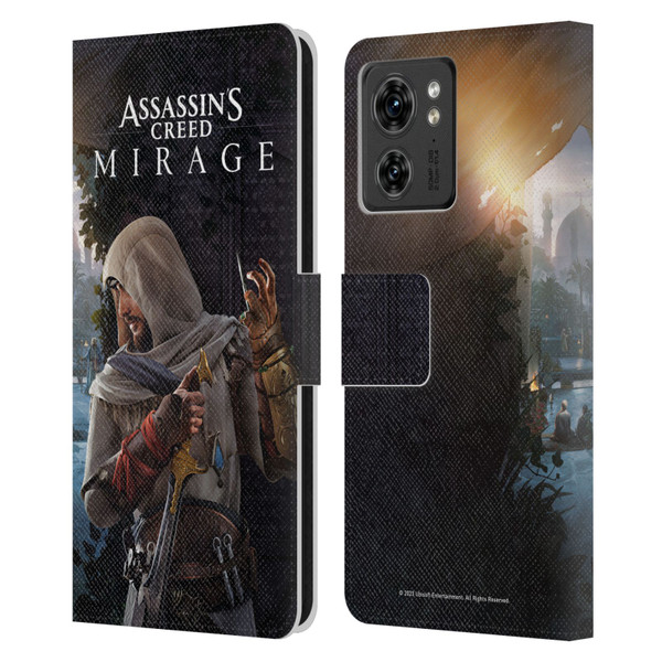 Assassin's Creed Mirage Graphics Basim Poster Leather Book Wallet Case Cover For Motorola Moto Edge 40