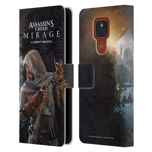 Assassin's Creed Mirage Graphics Basim Poster Leather Book Wallet Case Cover For Motorola Moto E7 Plus