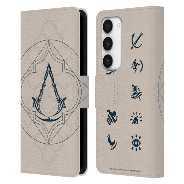 Assassin's Creed Graphics Crest Leather Book Wallet Case Cover For Samsung Galaxy S23 5G