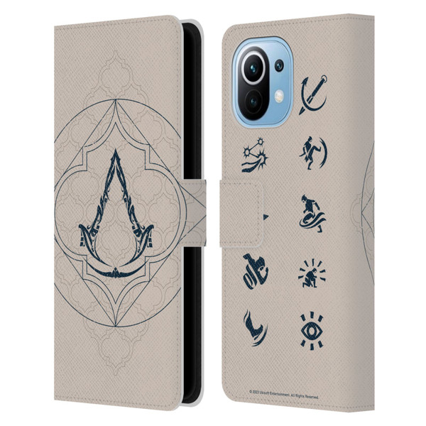 Assassin's Creed Mirage Graphics Crest Leather Book Wallet Case Cover For Xiaomi Mi 11