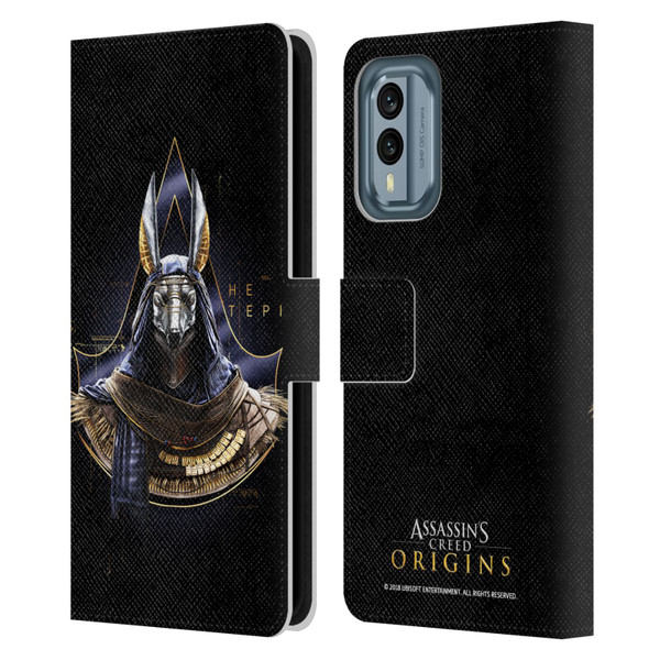 Assassin's Creed Origins Character Art Hetepi Leather Book Wallet Case Cover For Nokia X30