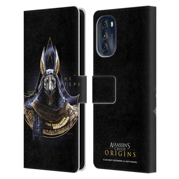 Assassin's Creed Origins Character Art Hetepi Leather Book Wallet Case Cover For Motorola Moto G (2022)