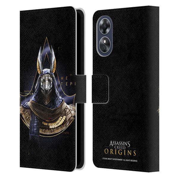 Assassin's Creed Origins Character Art Hetepi Leather Book Wallet Case Cover For OPPO A17