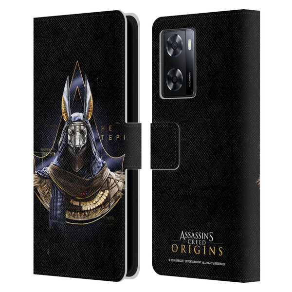 Assassin's Creed Origins Character Art Hetepi Leather Book Wallet Case Cover For OPPO A57s