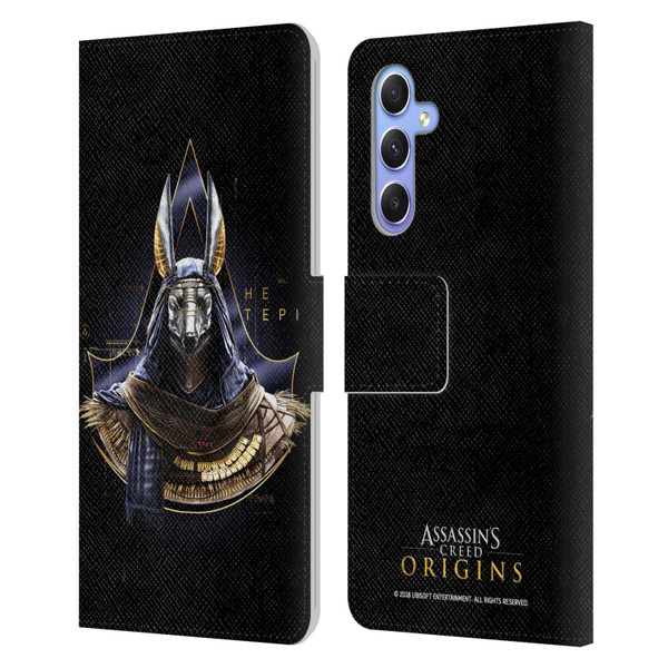 Assassin's Creed Origins Character Art Hetepi Leather Book Wallet Case Cover For Samsung Galaxy A34 5G